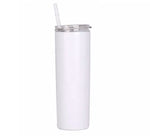 Sublimation Tumbler 20 oz Slim White STRAIGHT